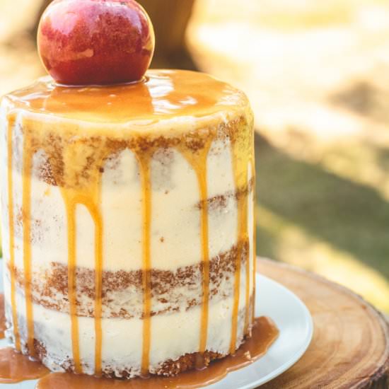 Mulled Apple Cider Caramel Cake