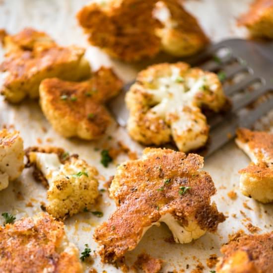 ROAST PARMESAN CRUSTED CAULIFLOWER