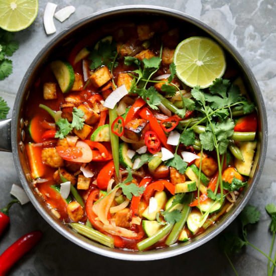 Thai Red Curry with Crispy Tofu