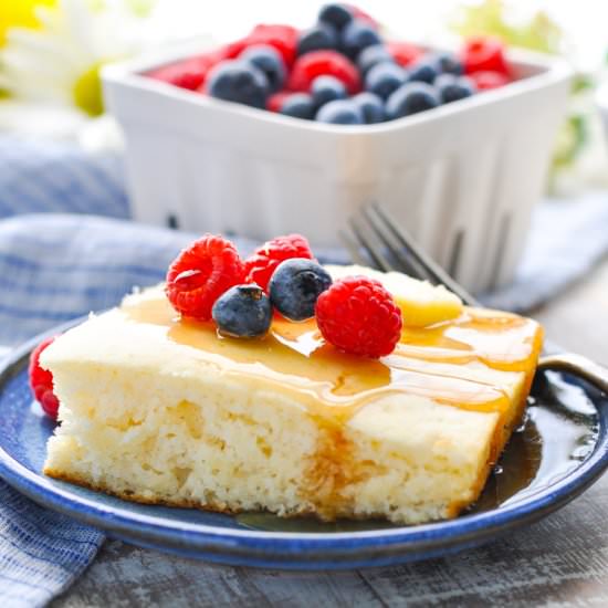 Dump-and-Bake Buttermilk Pancakes
