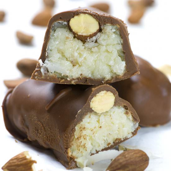 Homemade Almond Joy Candy Bars