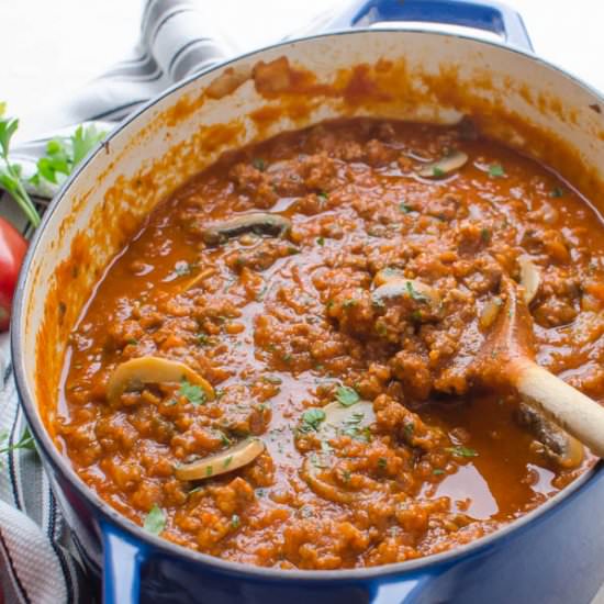 Sausage and Mushroom Ragout