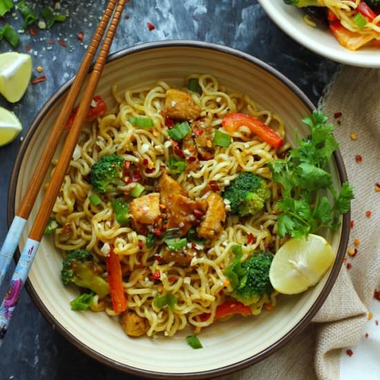 20 Minute Chicken Maggi Stir Fry