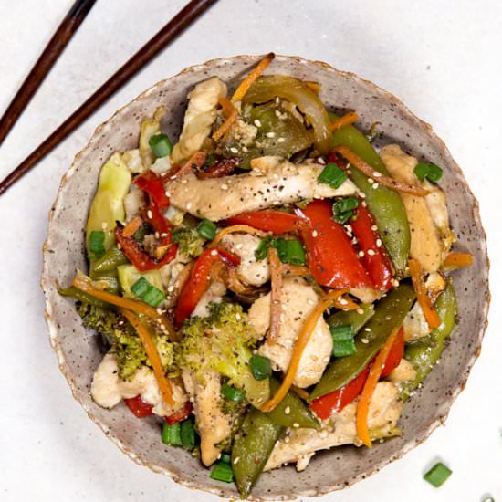 Sheet Pan Chicken Stirfry