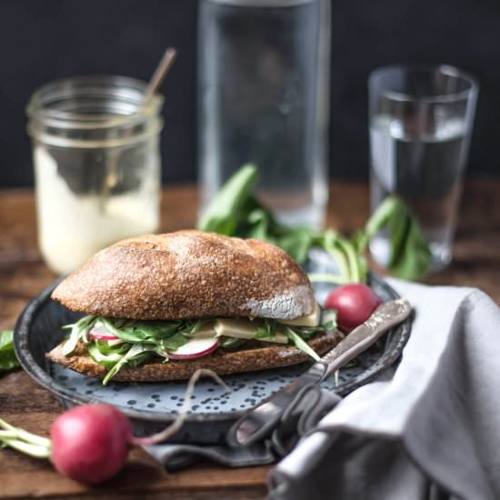 Emmental Crudité Sandwich