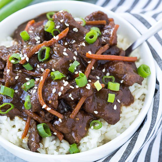 slow cooker mongolian beef