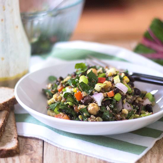 Hearty Vegan Edamame Quinoa Salad