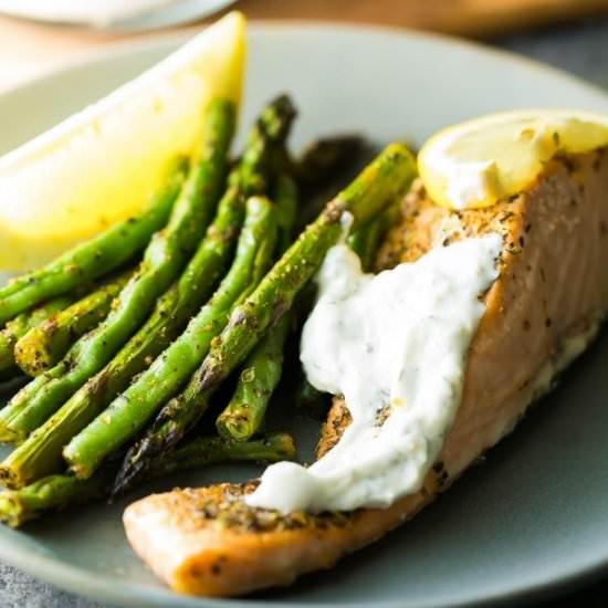 Lemon Pepper Sheet Pan Salmon