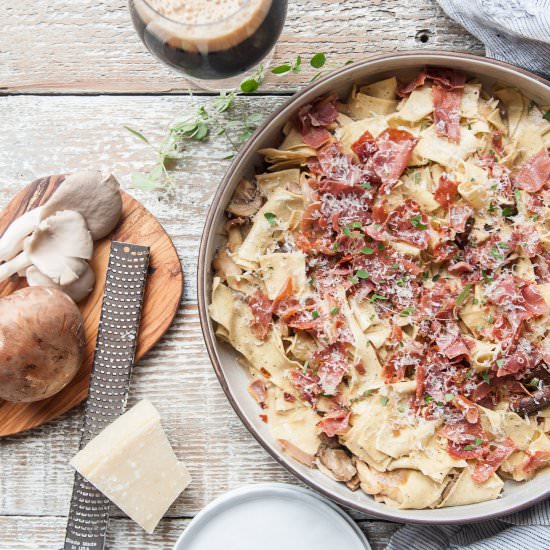 Prosciutto Mushroom Pasta