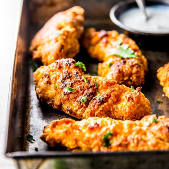 Garlic Parmesan Oven Fried Chicken