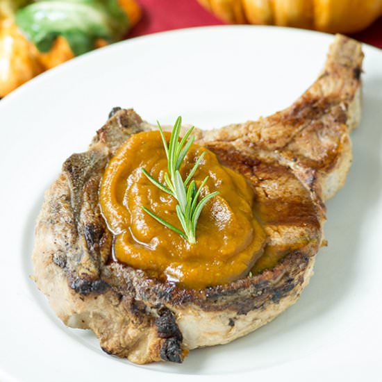 Chops with Rosemary Pumpkin Butter