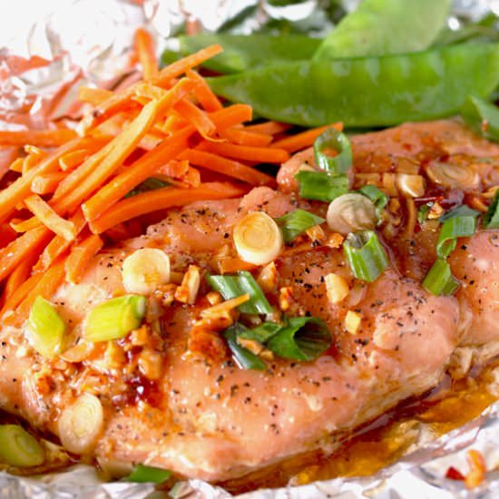 Asian Butter Salmon in Foil