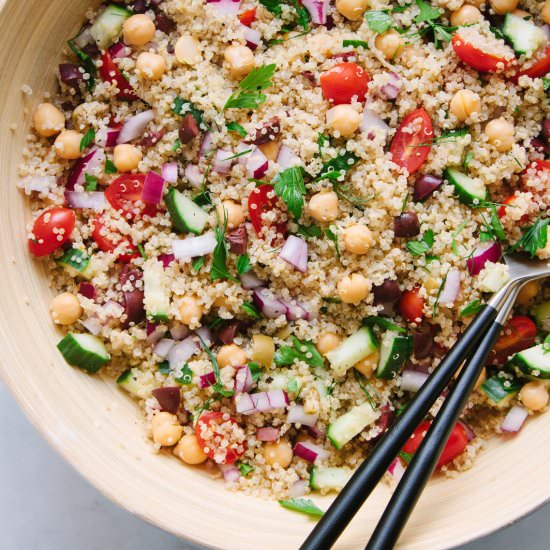 Greek Chickpea Quinoa Salad