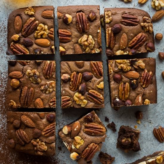 Nutty Bourbon Brownies