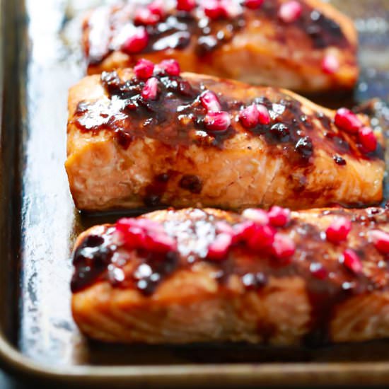 Pomegranate Glazed Salmon
