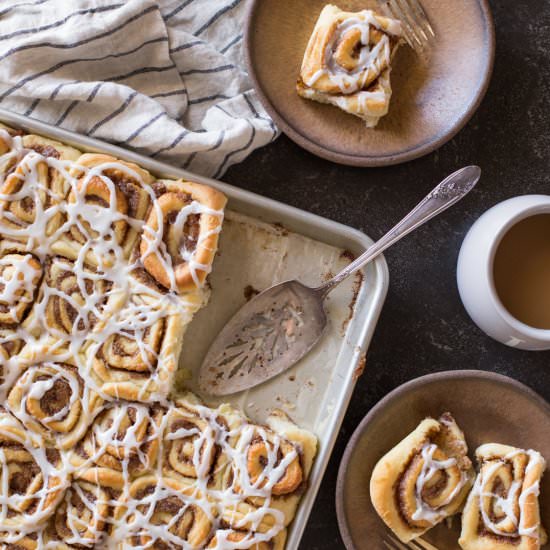Sheet Pan Cinnamon Rolls