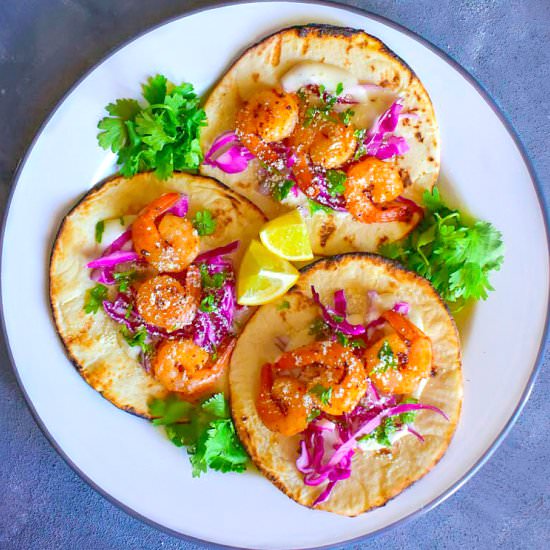 Caribbean Jerk Shrimp Taco