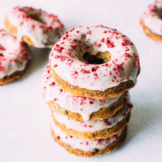 grain free raspberry donuts