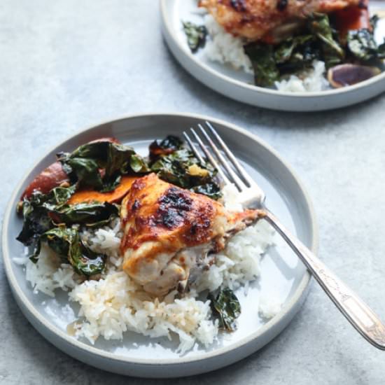 Red Curry Sheet Pan Chicken with Sw