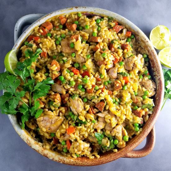 Chicken & Chorizo Paella Verde
