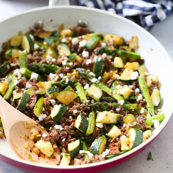 Ground Beef Veggie Skillet