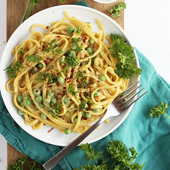 One Pot Vegan White Wine Pasta