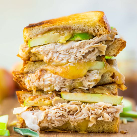Apple Butter Turkey Grilled Cheese