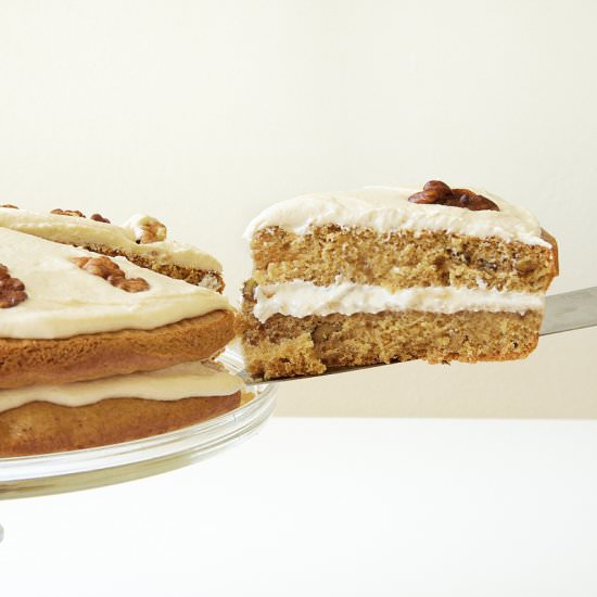Vegan Coffee and Walnut Cake