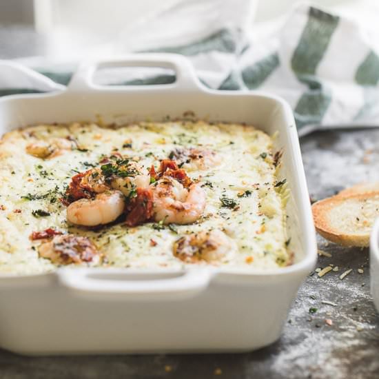 Garlic Butter Tuscan Shrimp Dip