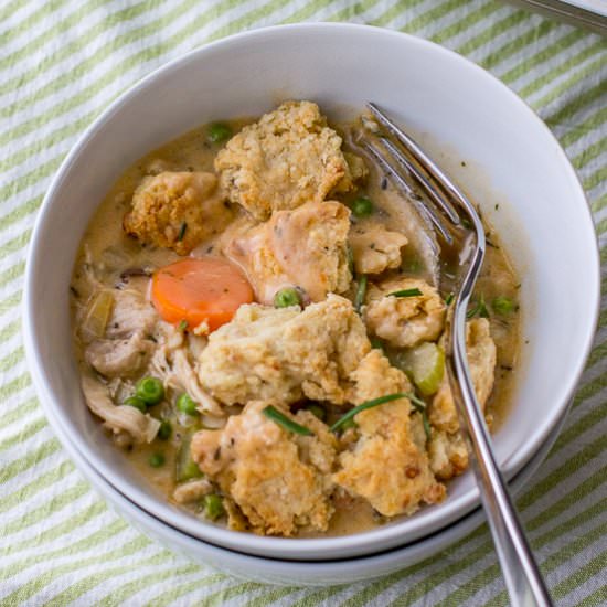 Biscuit Crumble Chicken Pot Pie