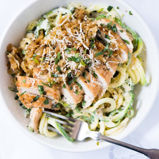30-Minute Chicken Tarragon Zoodles