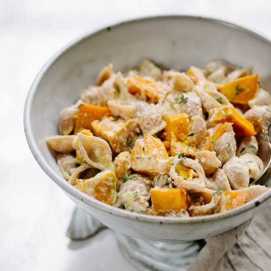Pasta Shells with Creamy Pumpkin