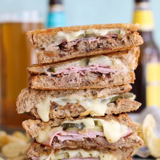 Crockpot Cuban Pulled Pork Paninis