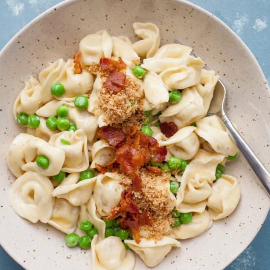 Creamy Tortellini with Crispies