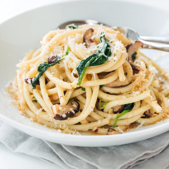 Bucatini Pasta with Garlic Butter