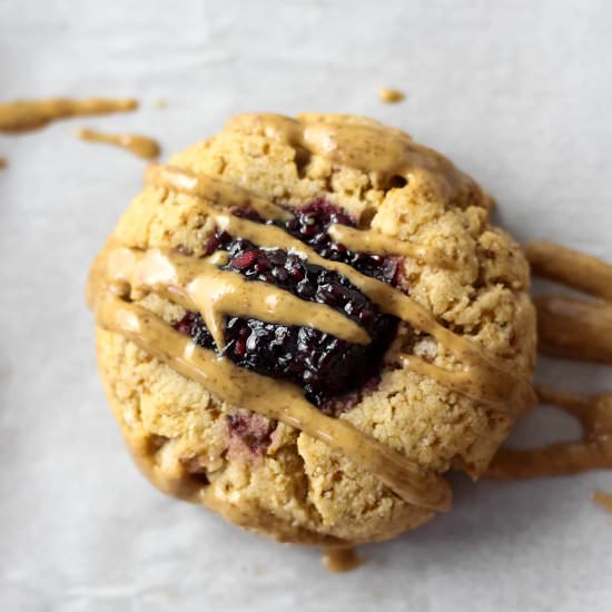 Blackberry Almond Thumbprint Cookie