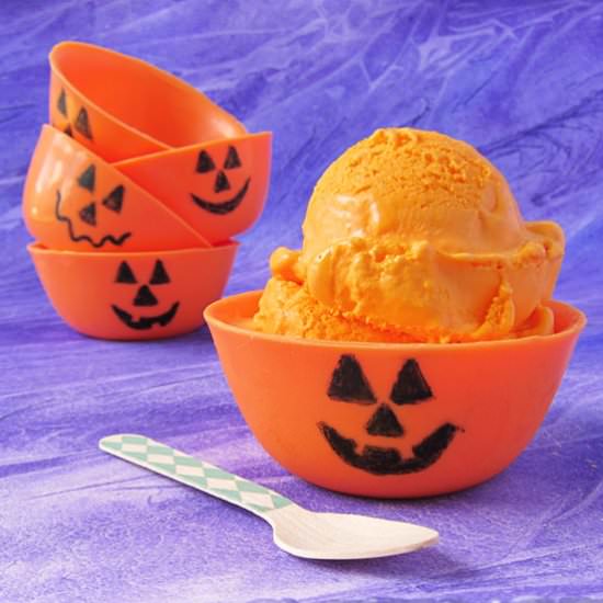 Chocolate Jack-O-Lantern Bowls