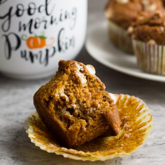 Pumpkin White Chocolate Muffins