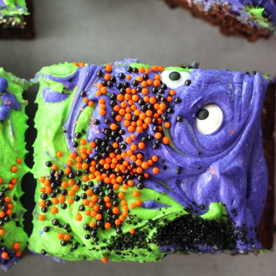 Monster Mash Halloween Brownies