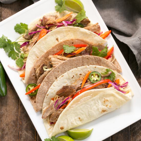 Slow Cooker Asian Pork Tacos