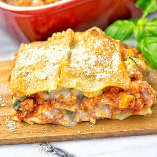 Creamy Carbonara Vegetarian Lasagna