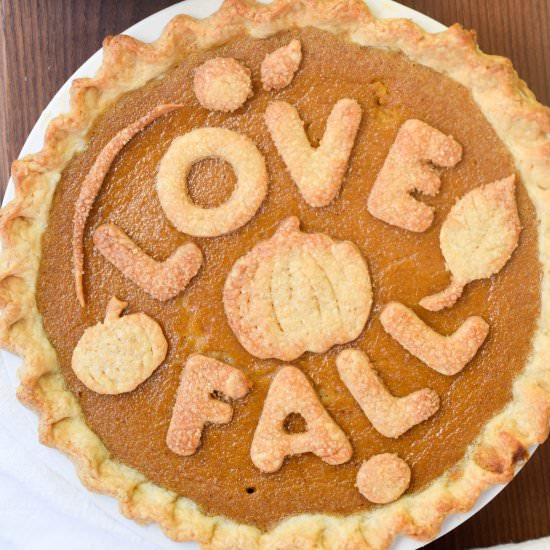Pumpkin Pie with Fresh Pumpkin