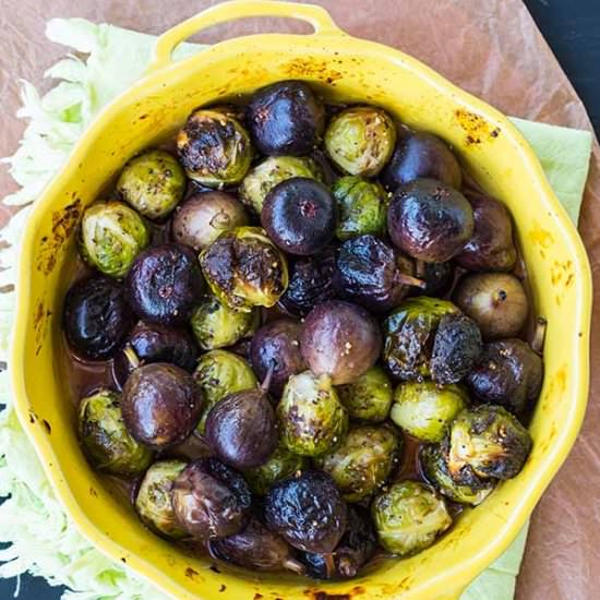 Roasted Brussel Sprouts & Fresh Fig