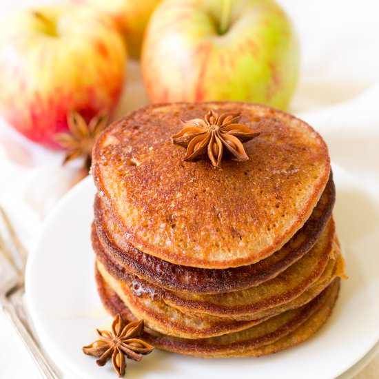 Paleo Chai Spiced Apple Pancakes