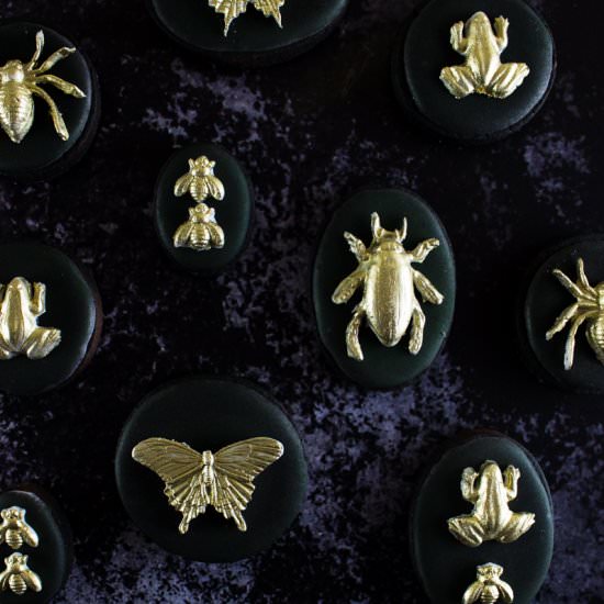 Gilded Insect Cookies