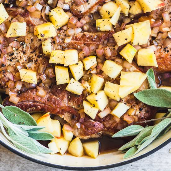 Apple Bourbon Pork Chops
