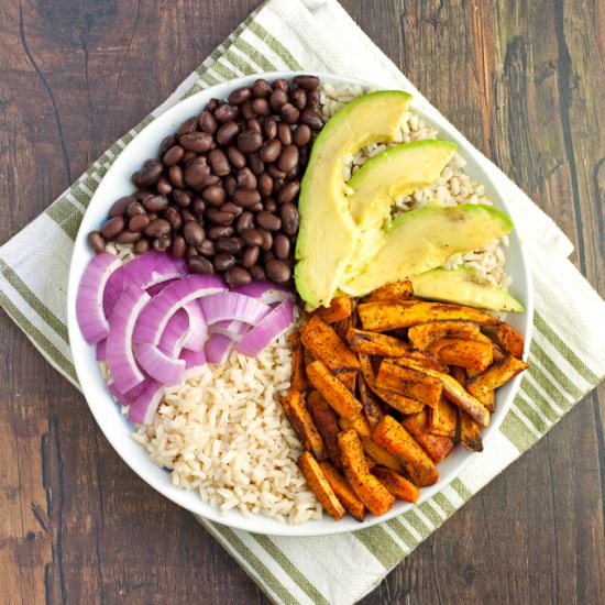 Sweet Potato Black Bean Rice Bowls