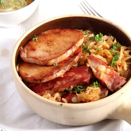 Gypsy Pork, Rice and Cabbage Stew