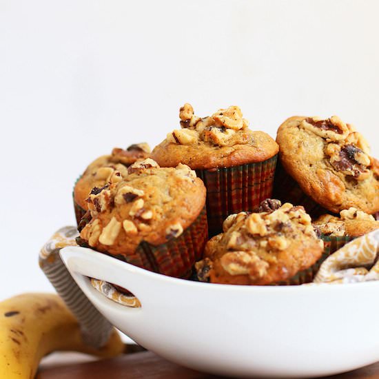 Vegan Banana Nut Muffins