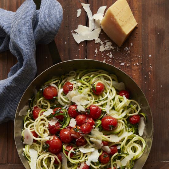 Zucchini Noodles & Roasted Tomatoes